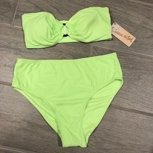 Cabana Del Sol Lime Green Bikini Swimsuit